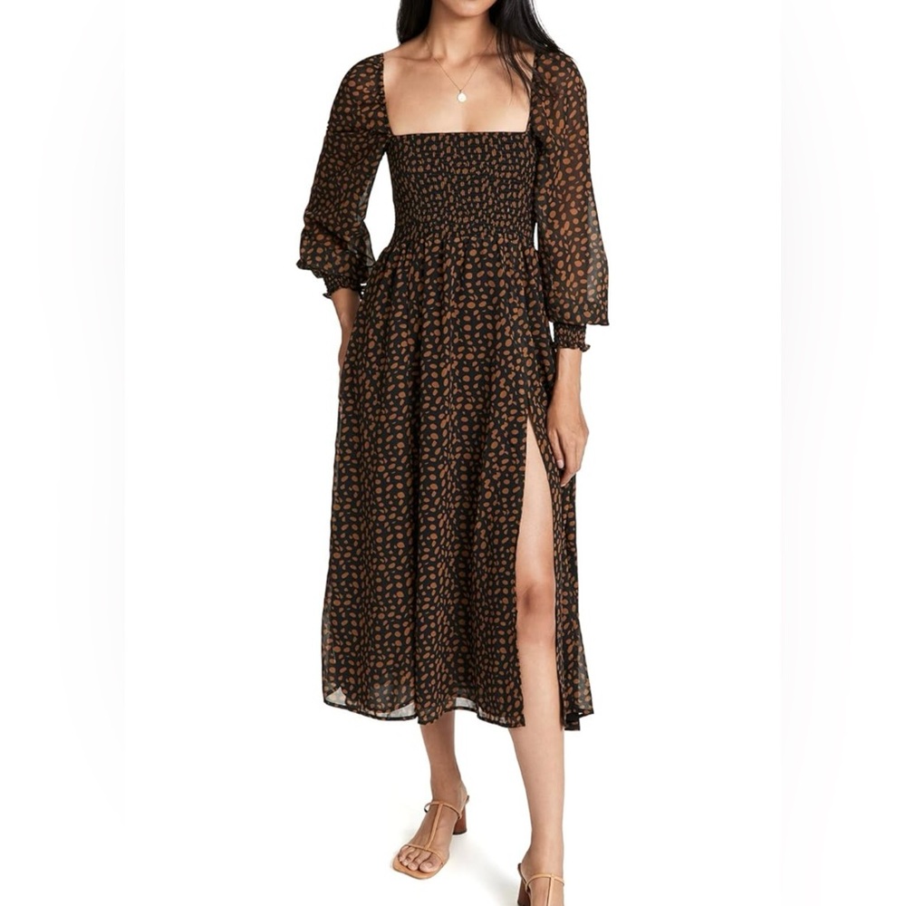 o.p.t Women's Classic Smocked Maxi Dress